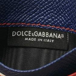 Pre Owned D&G Multicolor Printed Leather Card Holder