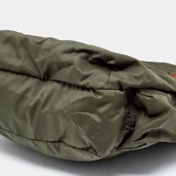 D&G Green/Brown Nylon and Leather Messenger Bag