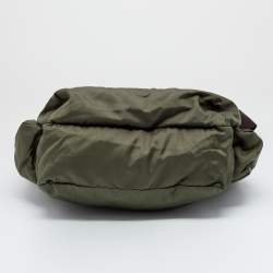 D&G Green/Brown Nylon and Leather Messenger Bag