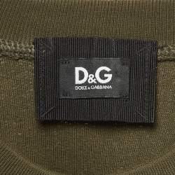 D&G Green Coco Cola Print Cotton Sweatshirt M