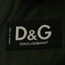 Pre Owned D&G Black Pinstripe Wool Blend Single Breasted Blazer M