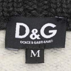 D&G Grey Knit Wool High Neck Knitwear M