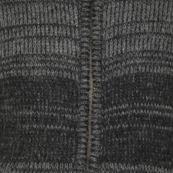 D&G Grey Knit Wool High Neck Knitwear M