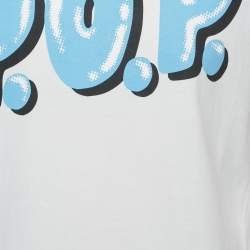 D&G White POP Print Cotton Crew Neck T-Shirt XL