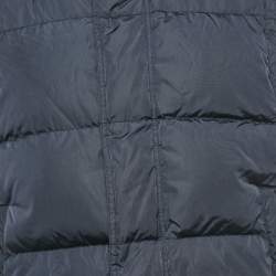 Dolce & Gabbana Navy Blue Shearling Collar Nylon Puffer Vest L