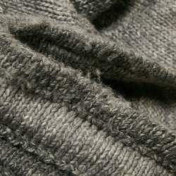 Pre Owned D&G Grey Wool Knit High Neck Sweater XXXL
