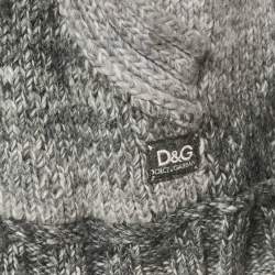 Pre Owned D&G Grey Wool Knit High Neck Sweater XXXL