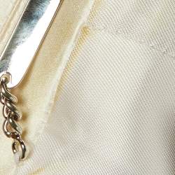 مملوكة مسبقًا بليزر بزر واحد خليط كتان أبيض دولتشي أند غابانا مقاس ٣ إكس لارج