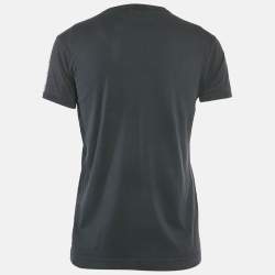 مملوكة مسبقًا D&G  Navy Blue Cotton Striped Band Trim Detail Cotton T-Shirt L