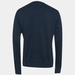 مملوكة مسب قًا D&G Navy Blue Printed French Terry Pullover L