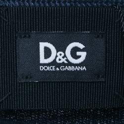 مملوكة مسبقًا D&G Navy Blue Printed French Terry Pullover L