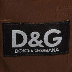 Pre Owned D&G Brown Striped Wool Single Breasted Blazer L