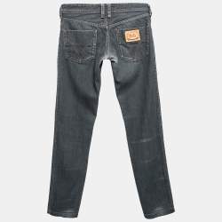 D&G Charcoal Grey Denim Low Rise Regular Fit Jeans Waist 30