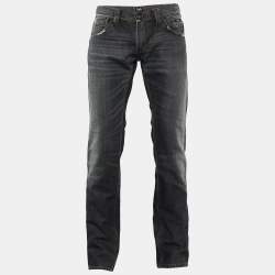 D&G Grey Washed Denim Regular Fit Jeans M/Waist 34"