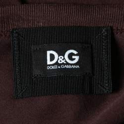 D&G Burdungy Embroidered Cotton T-Shirt M