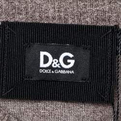 D&G Brown Mélange Linen Knit Round Neck Sweater S