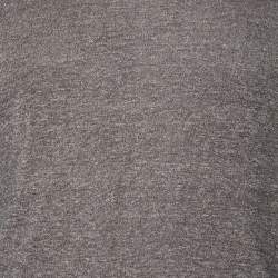 D&G Brown Mélange Linen Knit Round Neck Sweater S
