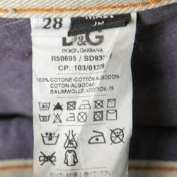 D&G Two Tone Denim Distressed Audacious Jeans S
