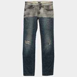 D&G Two Tone Denim Distressed Audacious Jeans S