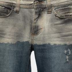 D&G Two Tone Denim Distressed Audacious Jeans S