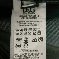 D&G Indigo Denim Distressed Audacious Jeans S