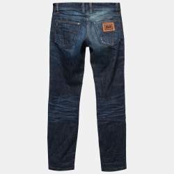 D&G Indigo Denim Distressed Audacious Jeans S