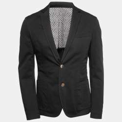 D&G Black Cotton Single Breasted Blazer S