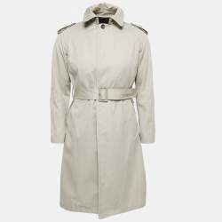 D&G Beige Gabardine Belted Trench Coat XXXS