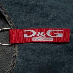 Pre Owned D&G Blue Denim Short Sleeve Shirt XL