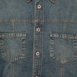 Pre Owned D&G Blue Denim Short Sleeve Shirt XL