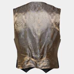 D&G Black Virgin Wool Sleeveless Vest M