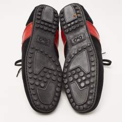 D&G Tricolor Leather and Suede Low Top Sneakers Size 43.5