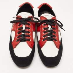 D&G Tricolor Leather and Suede Low Top Sneakers Size 43.5