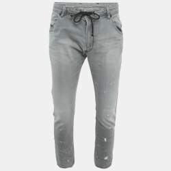 Diesel Grey Distressed Denim Jeans L Waist 34"
