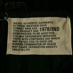 مملوكة مسبقًا Diesel Black Denim Zip Detail Jeans L/Waist 34"