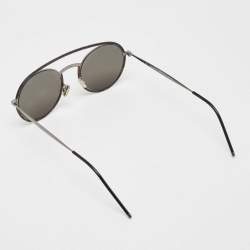 Pre Owned Dior Homme Gold Mirror 4HUQV Synthesis 01 Round Sunglasses