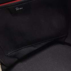 Pre Owned Dior Homme Dark Grey Stitched Print Oblique Coated Canvas Rider Sling Bag