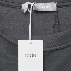 Pre Owned Dior Homme Grey Printed Cotton T-Shirt XL