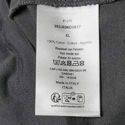 Pre Owned Dior Homme Grey Printed Cotton T-Shirt XL