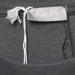 Pre Owned Dior Homme Grey Printed Cotton T-Shirt XL
