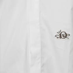 Pre Owned Dior Homme X Cactus White Logo Applique Cotton Shirt M