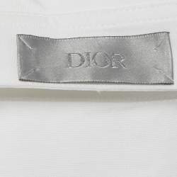Pre Owned Dior Homme X Cactus White Logo Applique Cotton Shirt M