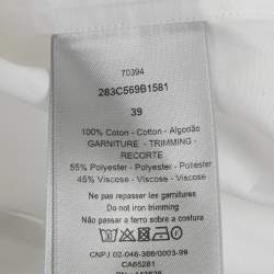 Pre Owned Dior Homme X Cactus White Logo Applique Cotton Shirt M