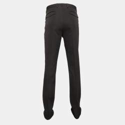 Pre Owned Dior Home Black Gabardine Tailored Trousers XL