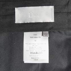 Pre Owned Dior Home Black Gabardine Tailored Trousers XL