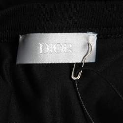 Pre Owned Dior Homme Black CD Icon Embroidered Cotton Crew Neck T-Shirt L