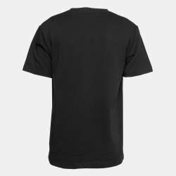 مملوكة مسبقًا Dior Homme Black CD Icon Embroidered Cotton Relaxed Fit T-Shirt S