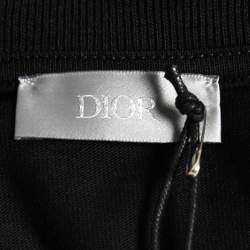 مملوكة مسبقًا Dior Homme Black CD Icon Embroidered Cotton Relaxed Fit T-Shirt S