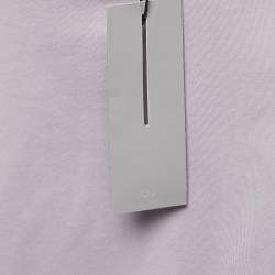 Dior Homme Pale Pink CD Icon Logo Embroidered Cotton Crew Neck T-Shirt M