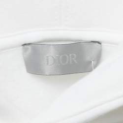 Pre Owned Dior Homme White CD Icon Cotton Hooded Sweatshirt L